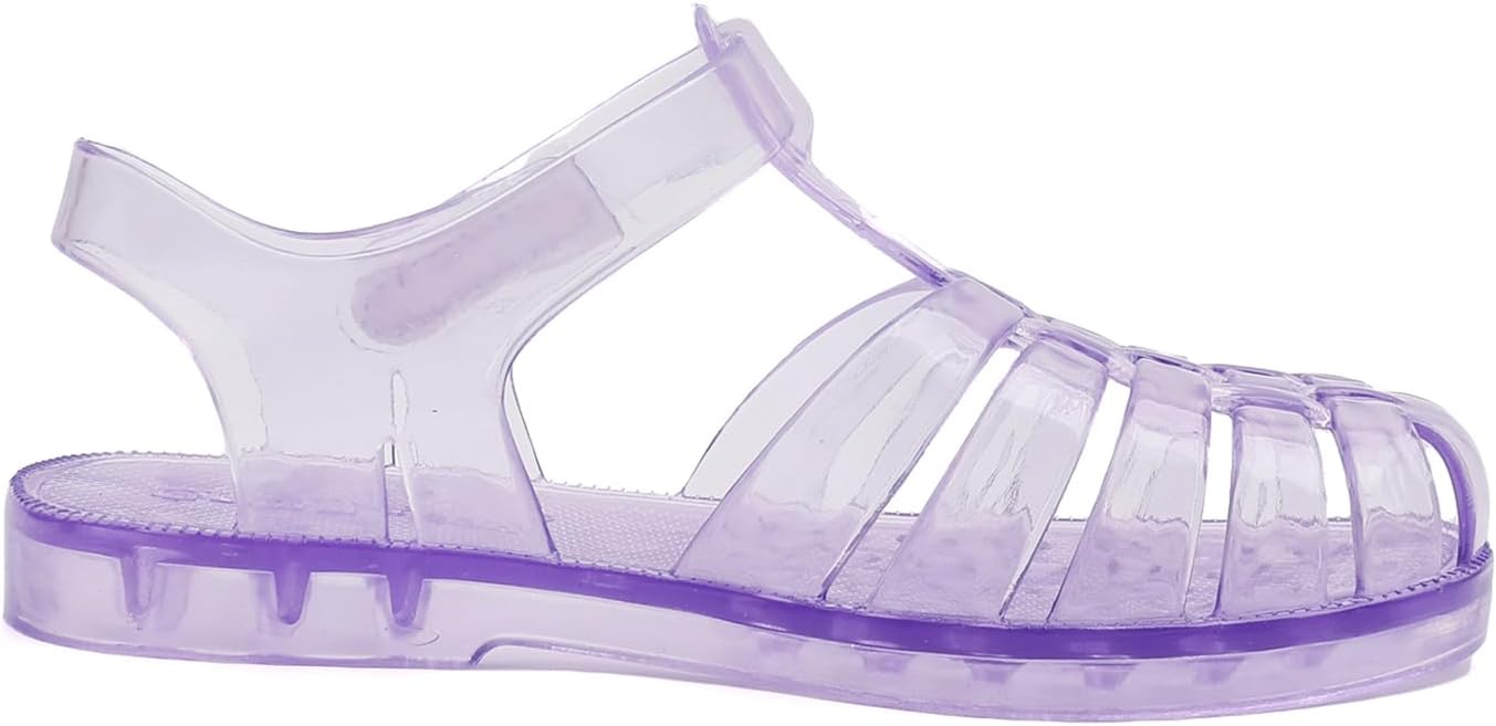 Detalle de GUGUYeah Jelly Sandals for Girls: Waterproof, Velcro-Closure Jelly Sandals for Toddlers to Big Kids