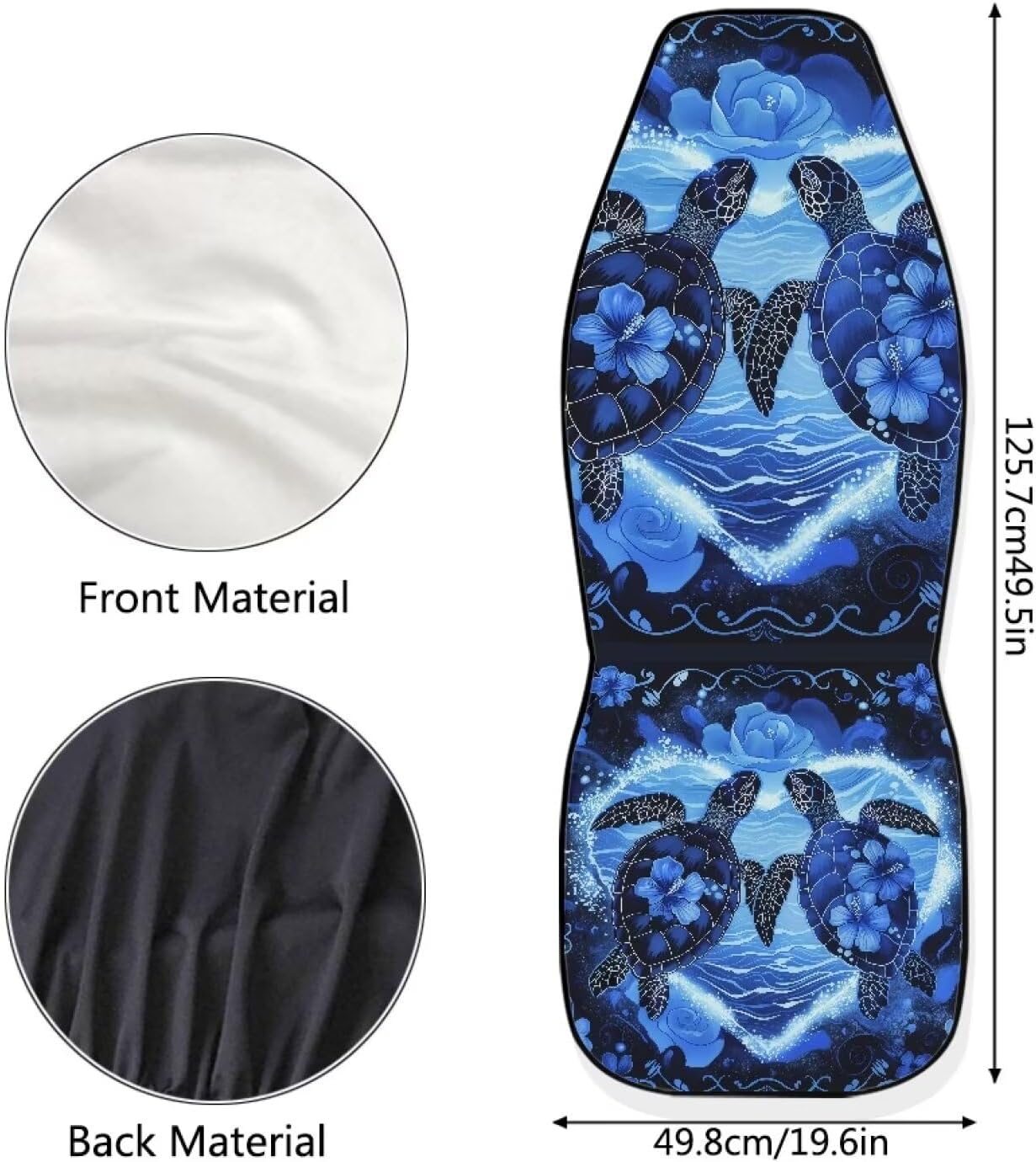 Thumbnail 4 de ZIATUBLES Vintage Floral Turtle Seat Covers