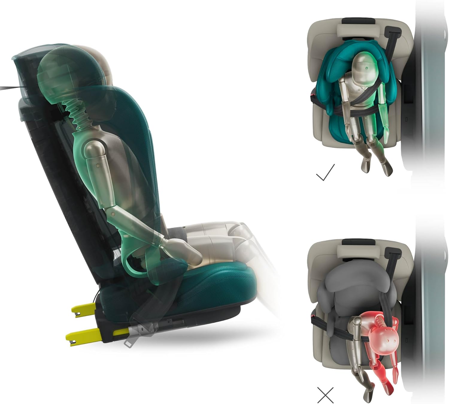 Thumbnail 6 de Kinderkraft UNITY 2 i-Size: Seggiolino auto pieghevole 100–150 cm, comfort, protezione e praticità