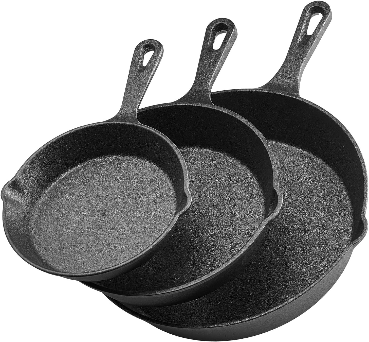 Detalle de VEVOR Cast Iron Skillet Set, 3-Piece