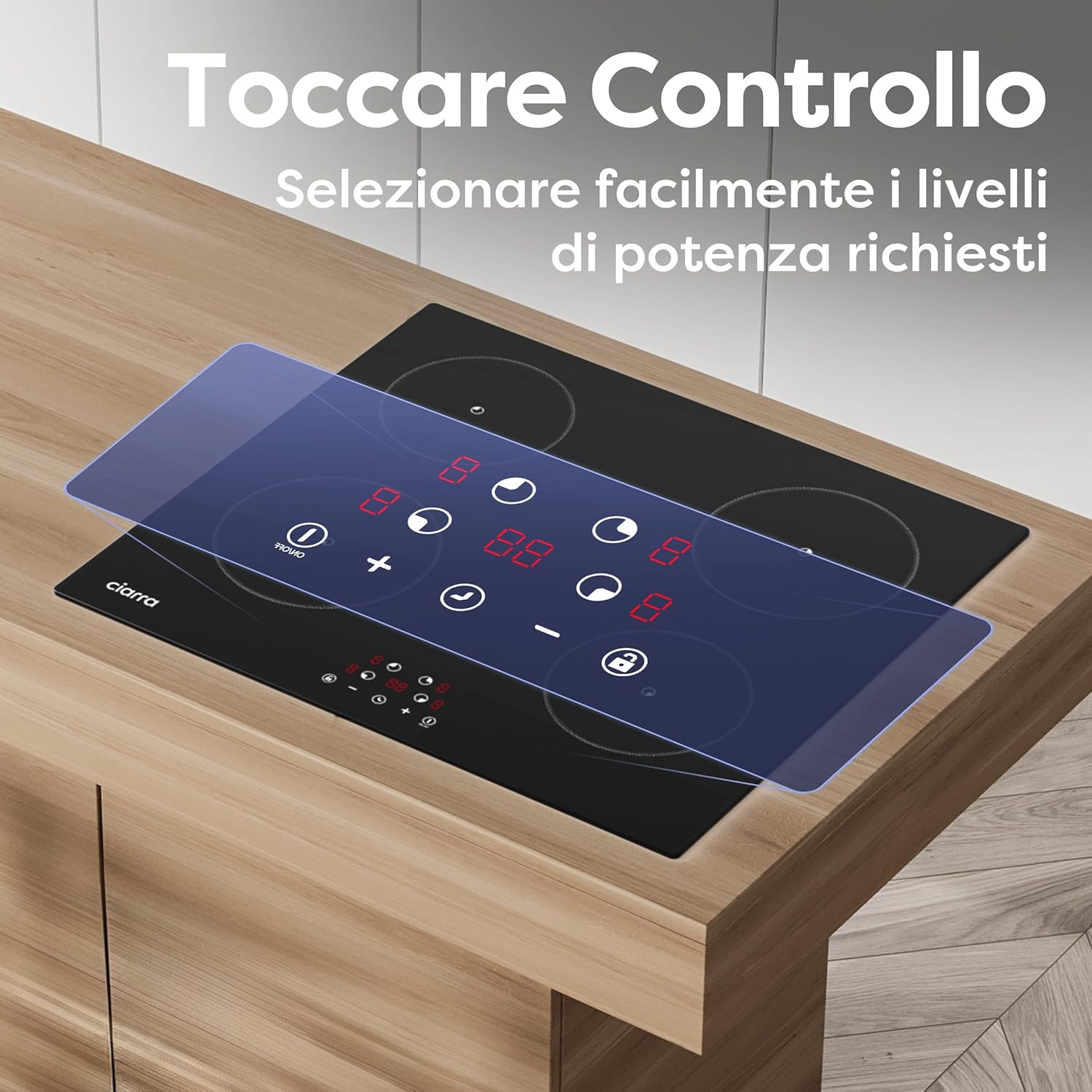 Detalle de CIARRA CABBIH4-F Piano Cottura Induzione 59 cm 6000 W