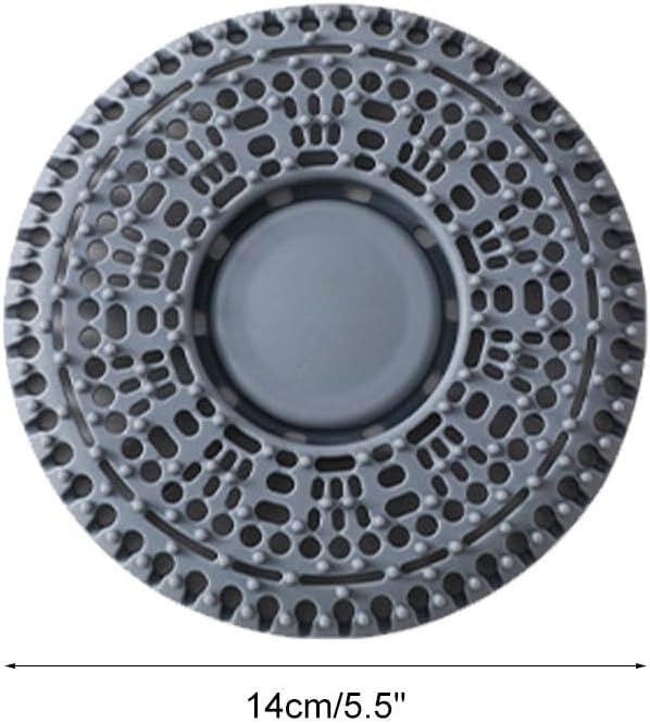 Thumbnail 3 de Shower Drain Hair Catcher – 2-Pack Silicone Anti-Clog Cover (Grey/White)
