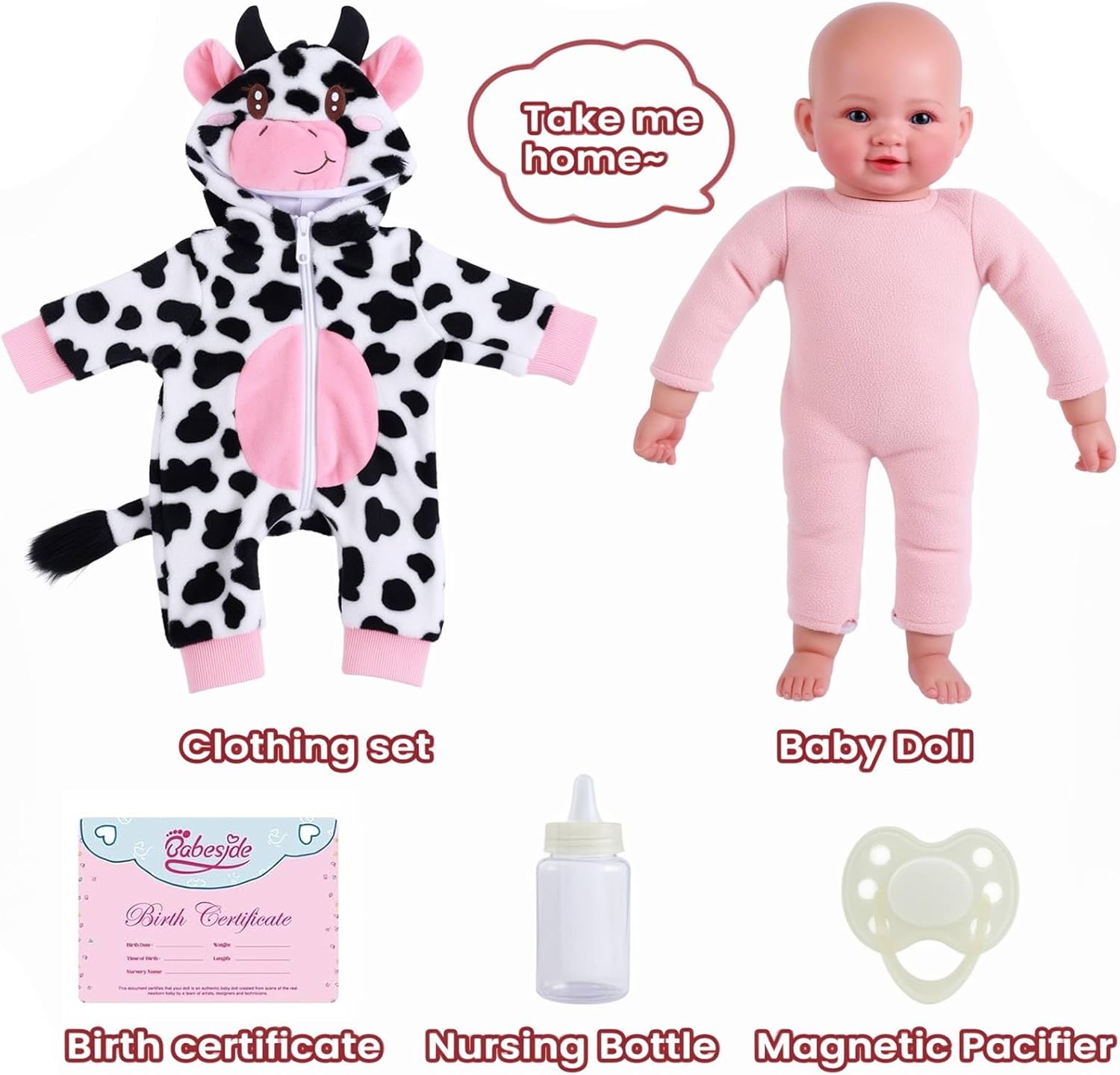 Thumbnail 5 de BABESIDE Baby Doll 17-Inch Realistic Baby Girl