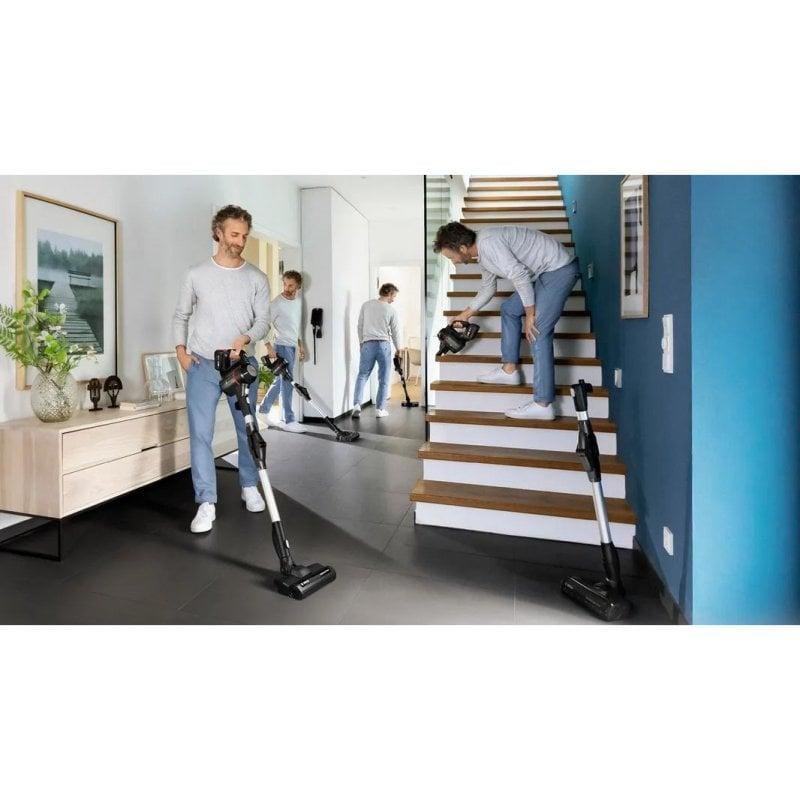 Detalle de Aspiradora sin Bolsa Bosch BSS715FRSH 18V: libertad sin cables para bares rincones y alfombras