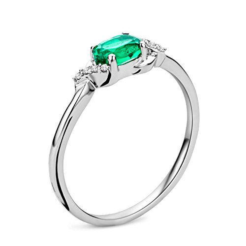 Detalle 2 de MIORE Anillo solitario esmeralda 0,03 ct