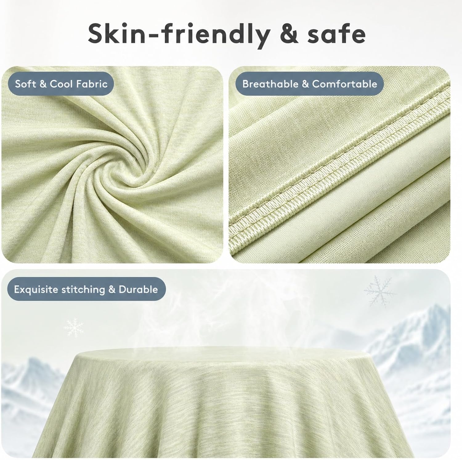 Thumbnail 6 de Cooling Blanket for Hot Sleepers — Instant Icy-Cool, Double-Sided Comfort (152×203 cm)