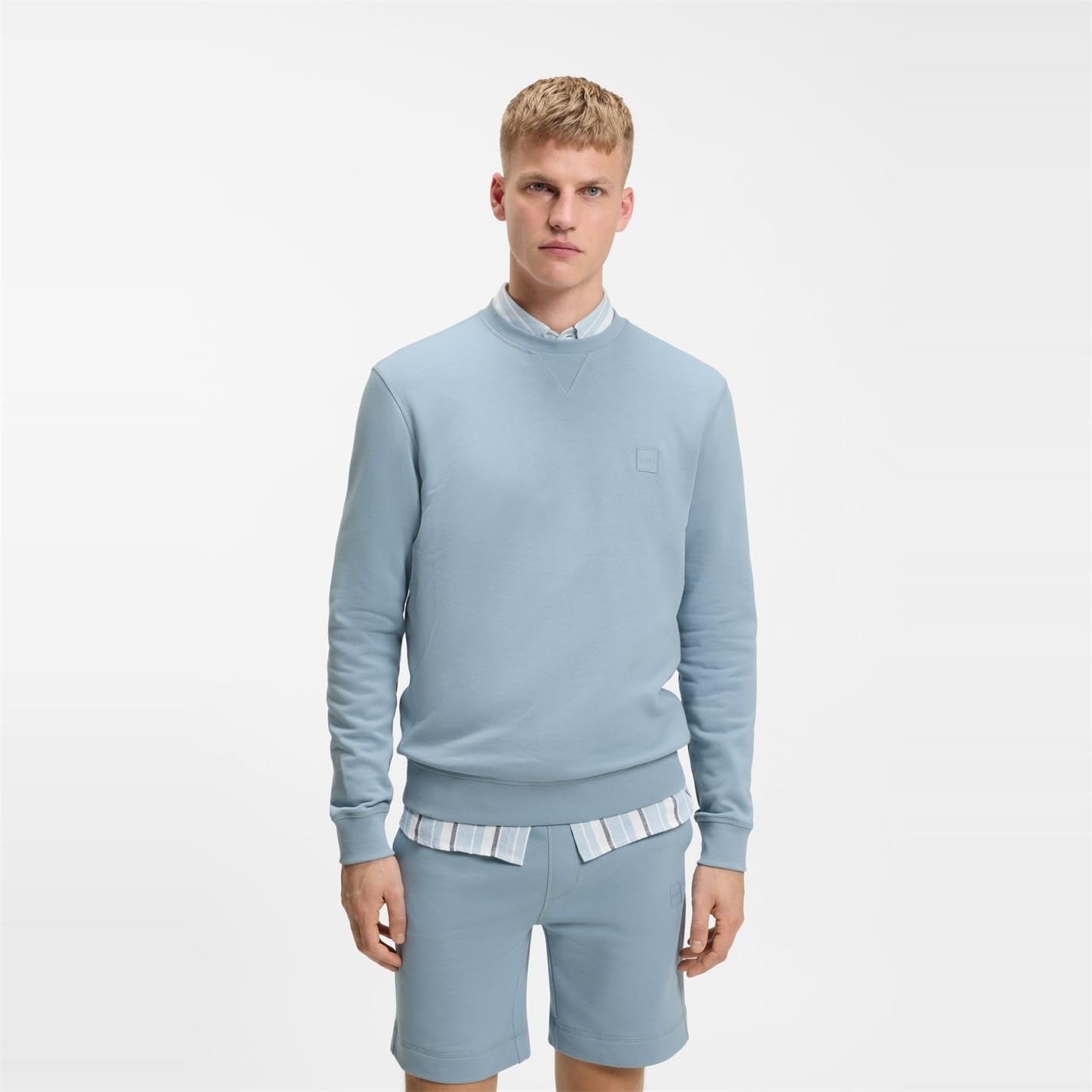 Thumbnail 1 de BOSS Hommes Westart Sweat Relaxed Fit en coton avec patch logo
