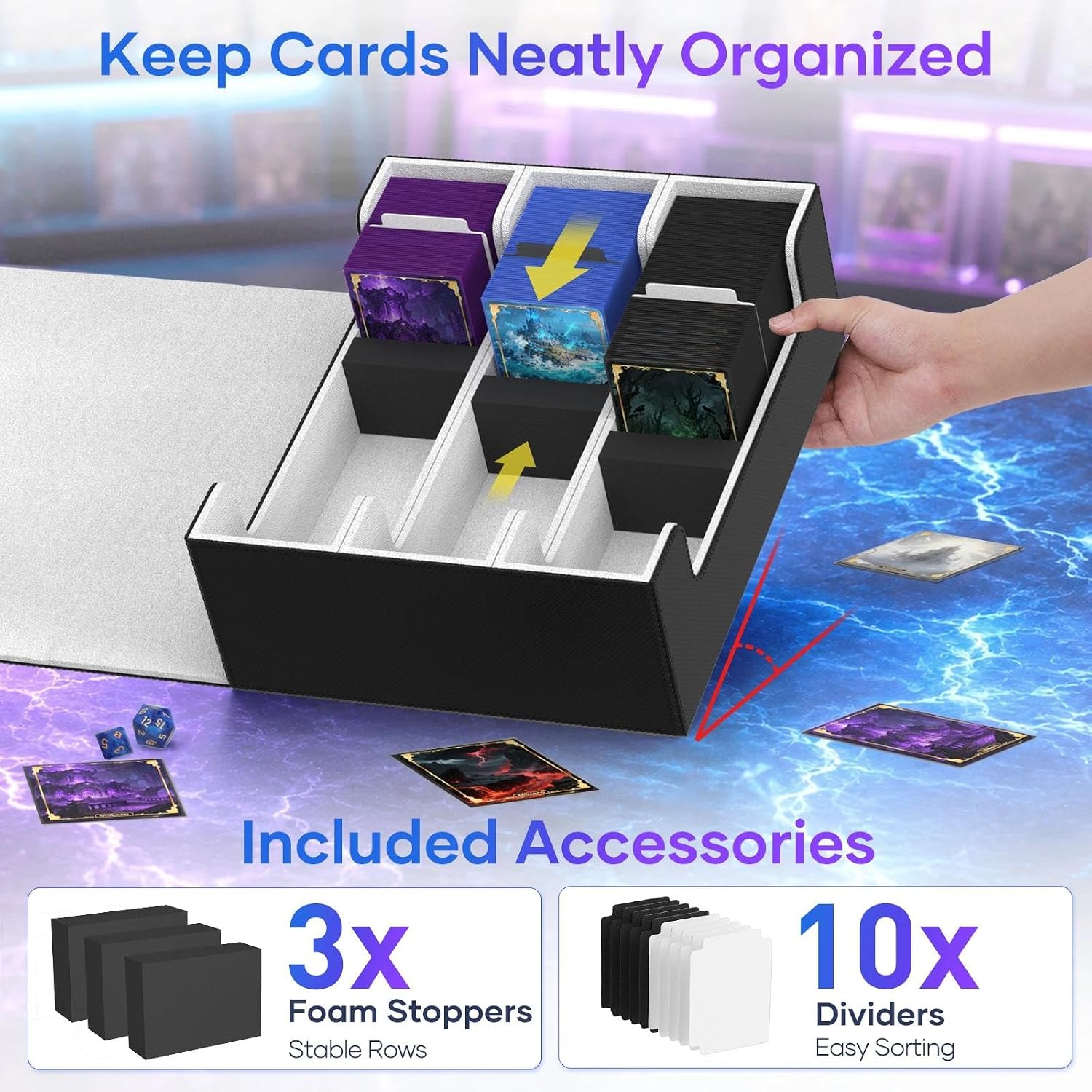 Detalle 2 de Mlikero Card Deck Storage Box 1800+