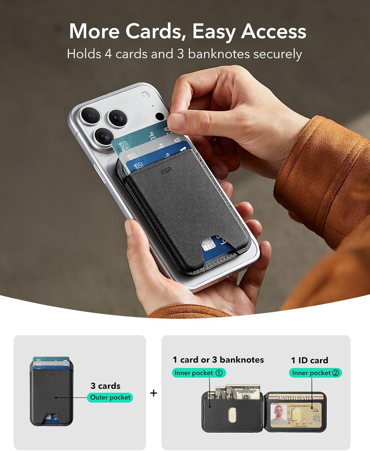 Thumbnail 4 de ESR MagSafe Wallet with Stand 5-card