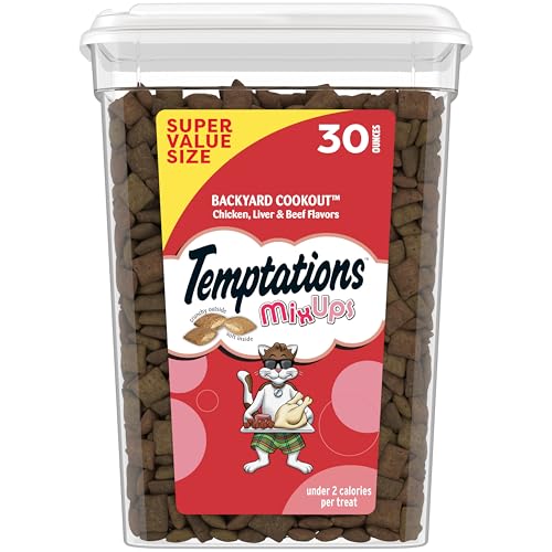 Imagen de Temptations MixUps Crunchy and Soft Cat Treats, Cookout Flavor (30 oz) en OfertitasTOP