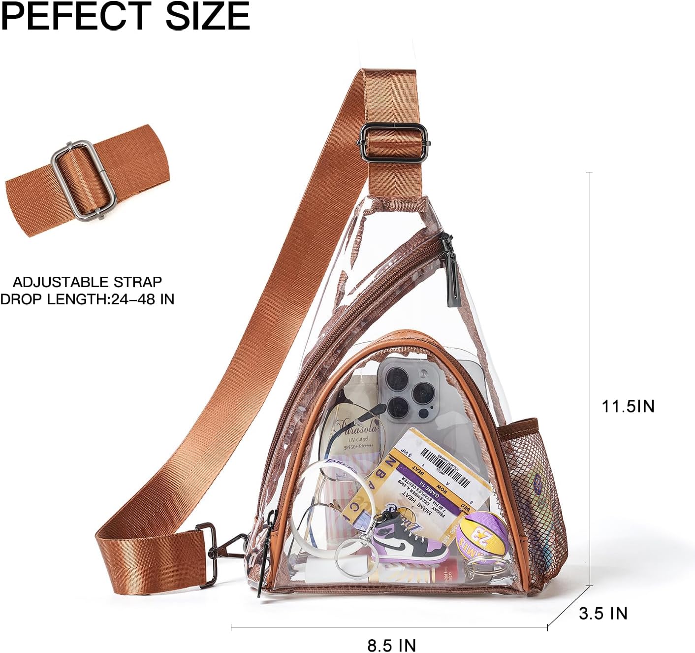 Thumbnail 4 de LATMAP 7L Clear Waist Bag for Men & Women (Stadium-Approved Crossbody Belt Bag)