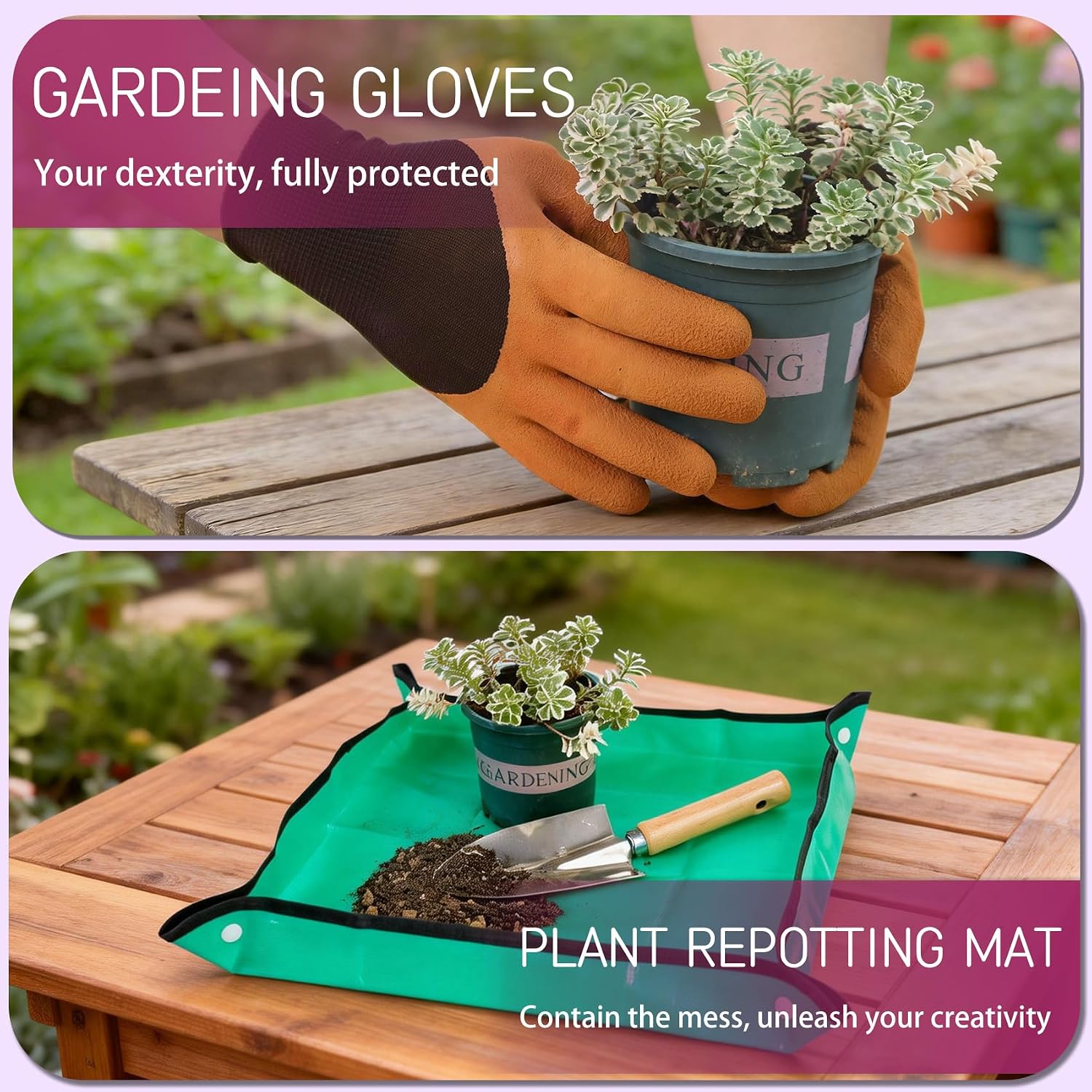 Thumbnail 3 de SLARMOR 10-Piece Garden Tools Set: Heavy Duty Stainless Hand Tools with Ergonomic Handles