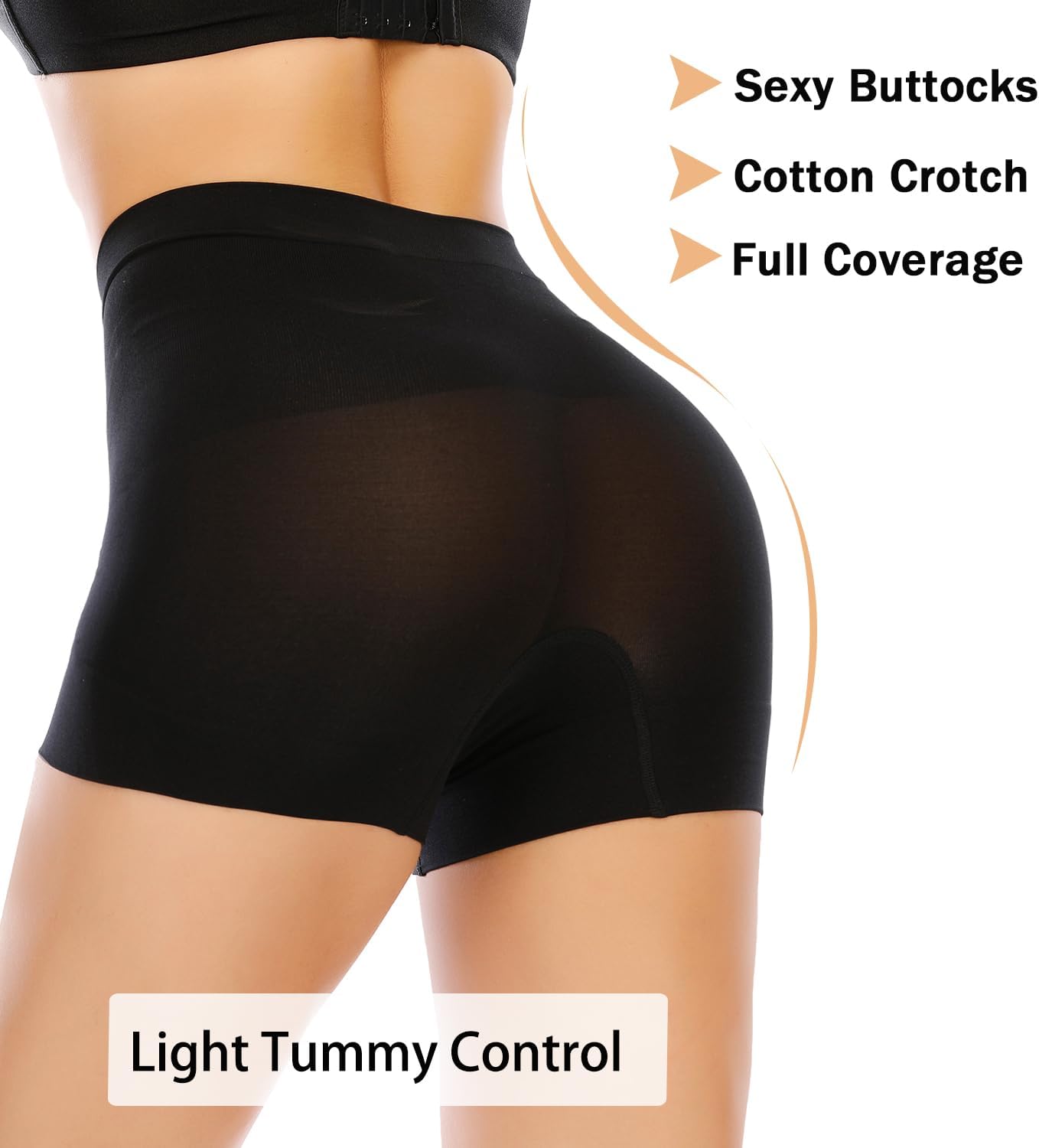 Detalle de Womens Seamless Shaping Boyshorts Panties with Tummy Control