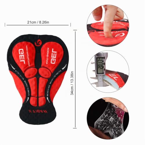 Detalle de X-TIGER Conjunto Ciclismo Hombre: Maillot y Culotte con acolchado 5D y secado rápido