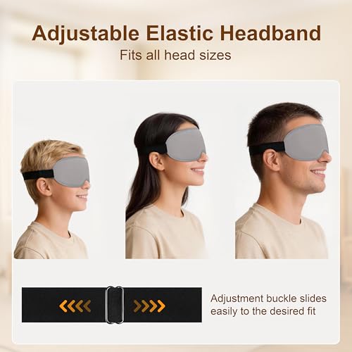 Thumbnail 7 de Gritin 100% Blackout Sleep Eye Mask – 3D Contoured, Side-Sleeper Friendly (Twin Pack with Earplugs)
