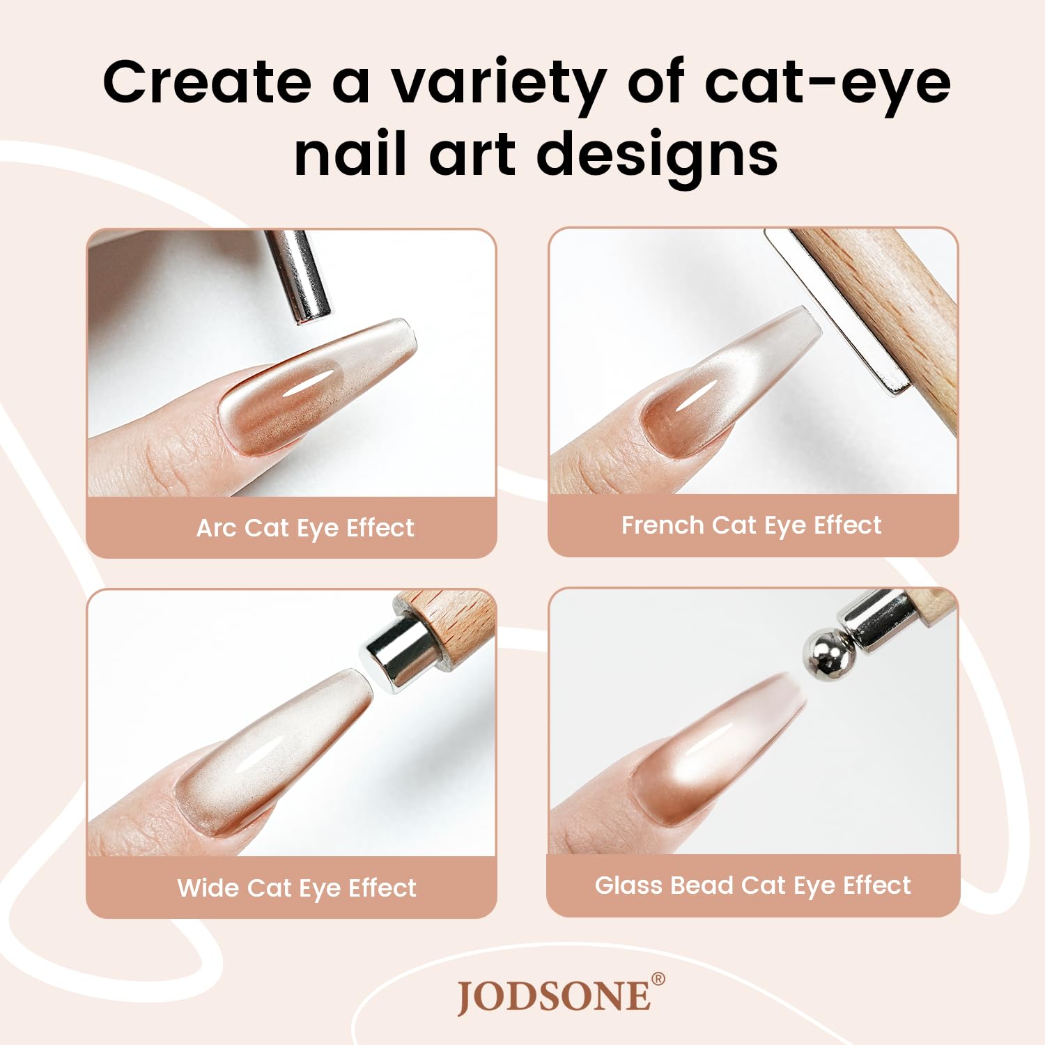 Detalle de JODSONE 3-in-1 Cat-Eye Nail Magnet with Cylindrical and Square Magnets