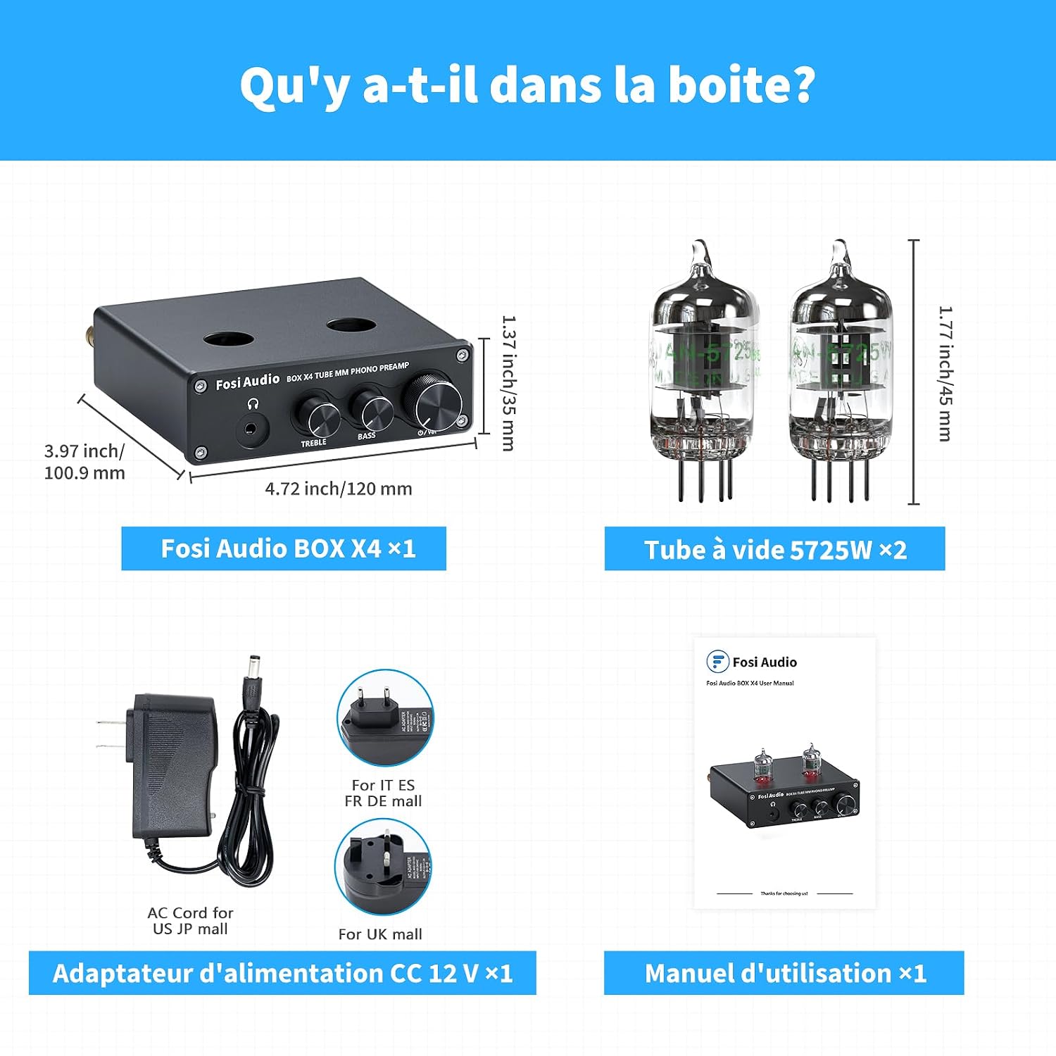Thumbnail 5 de Fosi Audio BOX X4 préampli phono à tubes ⚙