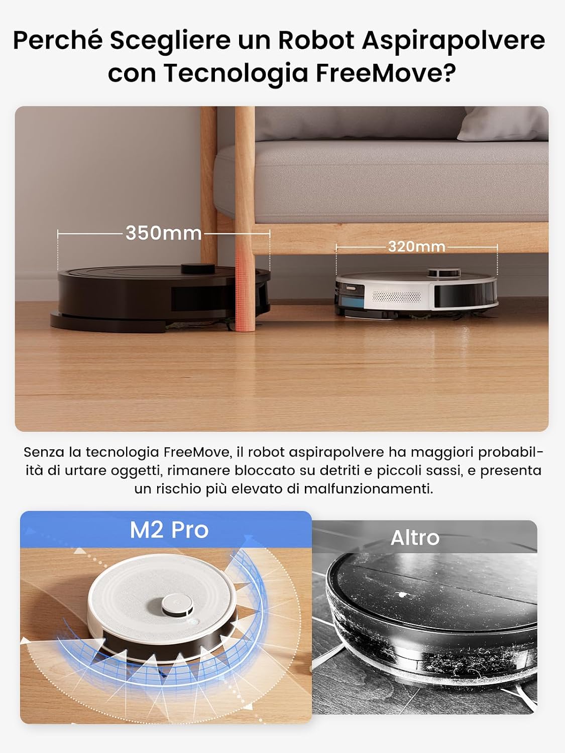 Detalle 2 de LEFANT M2 Pro robot aspirapolvere 6000Pa con svuotamento automatico 🤖
