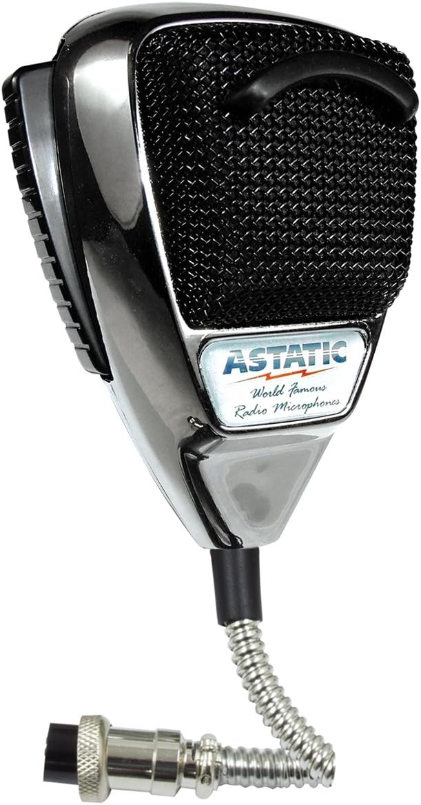 Detalle 1 de Astatic 302-10187 4-Pin Noise-Cancelling CB Microphone, Chrome