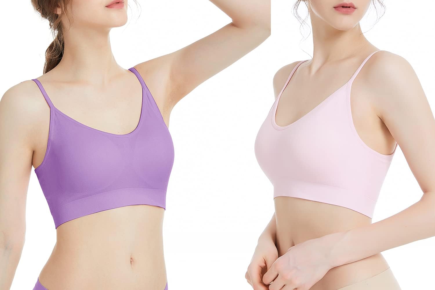 Detalle 2 de Comfyin Sport-Bustier BH Set ohne Bügel