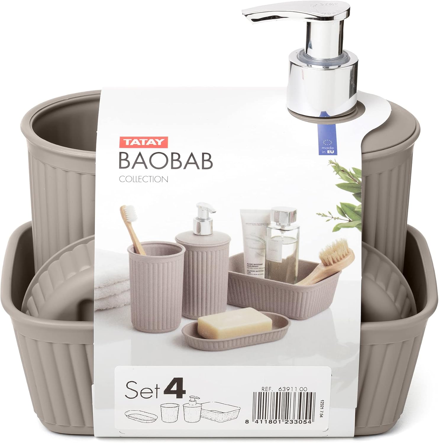 Thumbnail 1 de Tatay Baobab Set de 4 Piezas para Baño 🛁 Taupe