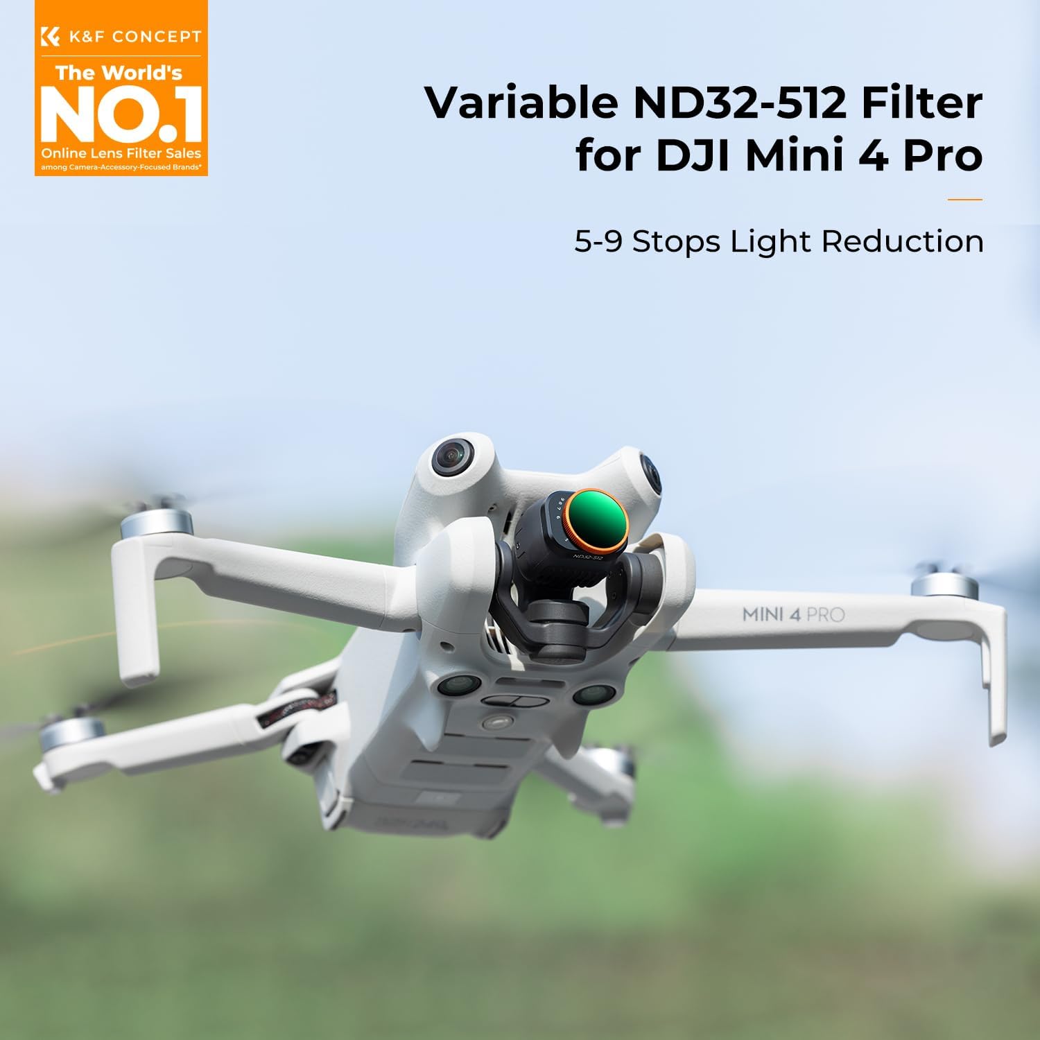Thumbnail 1 de K&F CONCEPT Mini 4 PRO ND Filtro Variabile ND32-512 per DJI Mini 4 Pro