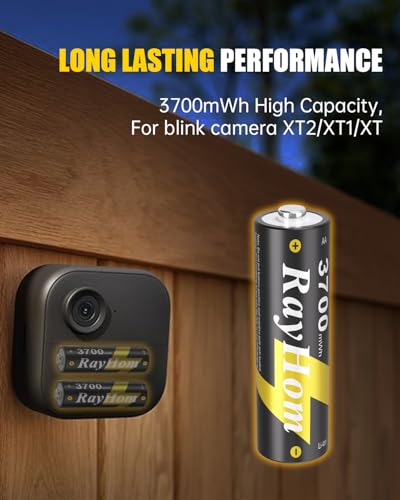 Thumbnail 1 de RayHom 12 Pack Rechargeable AA Lithium Batteries with Charger for Blink Camera
