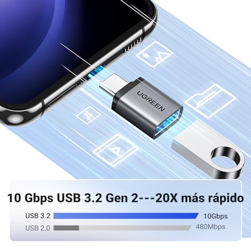 Thumbnail 2 de UGREEN Adaptador USB-C a USB-A 3.2 OTG (2 piezas) 10 Gbps, negro