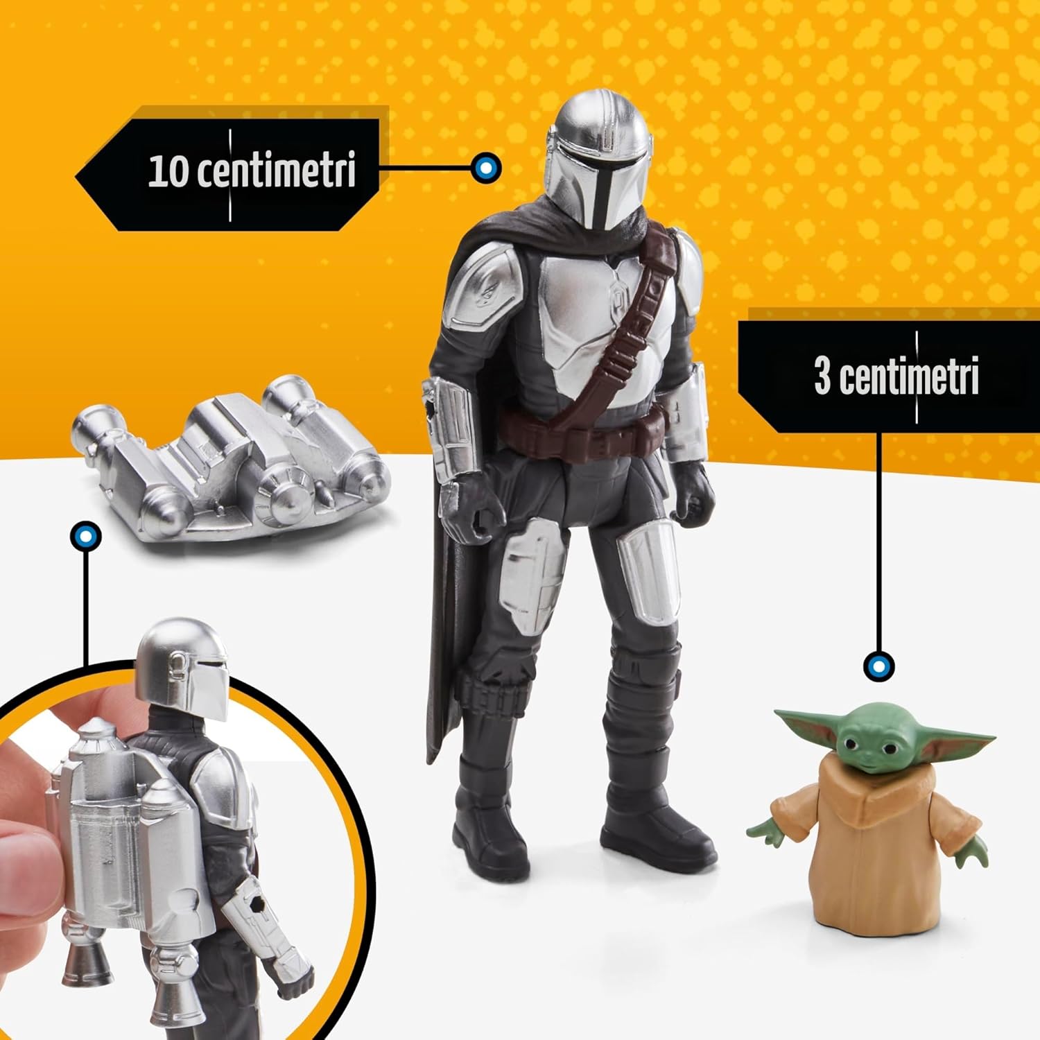 Thumbnail 2 de Hasbro Star Wars Epic Hero Series: Caccia stellare N-1 del Mandaloriano – set con Mandaloriano e Grogu