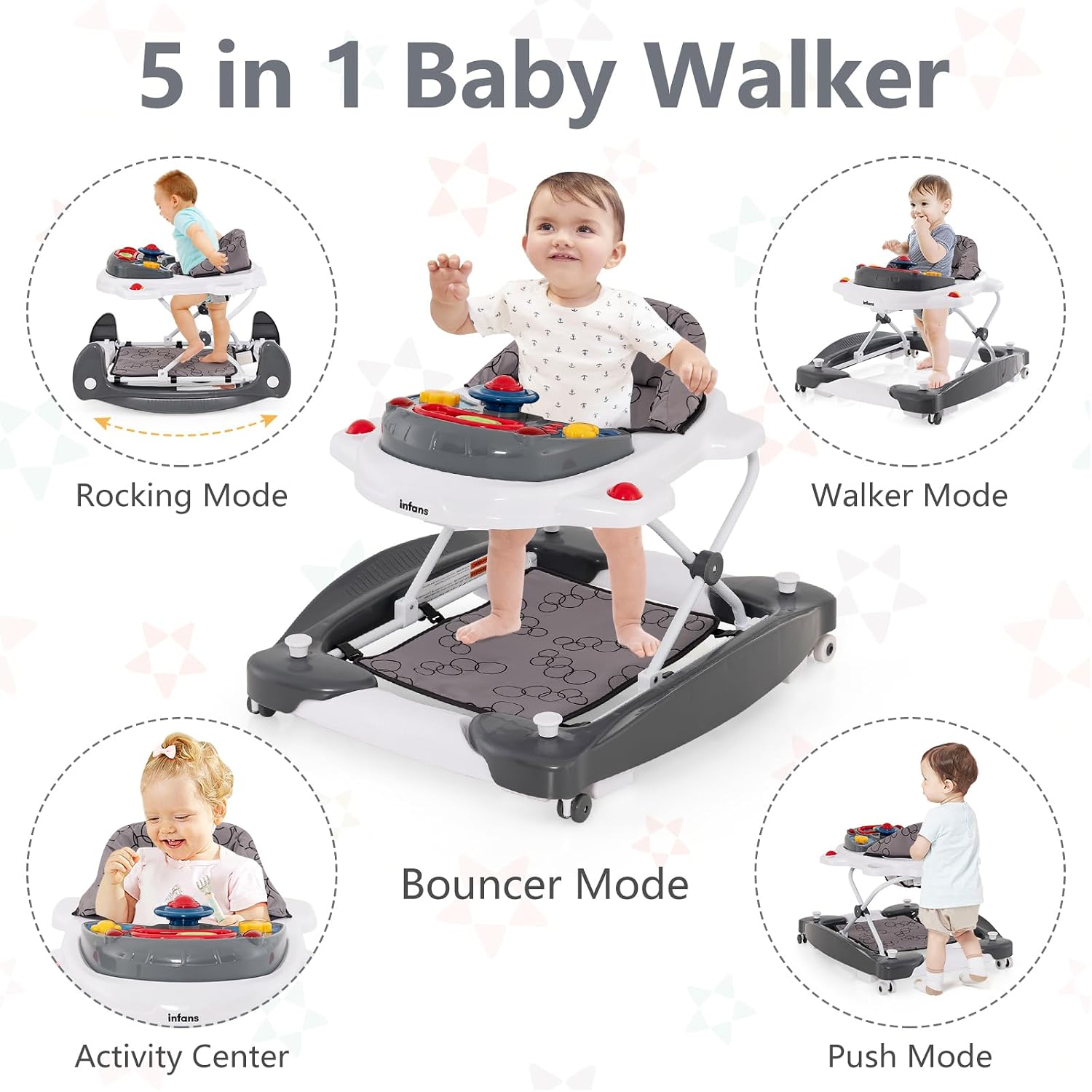 Detalle 2 de INFANS 5-in-1 Baby Walker