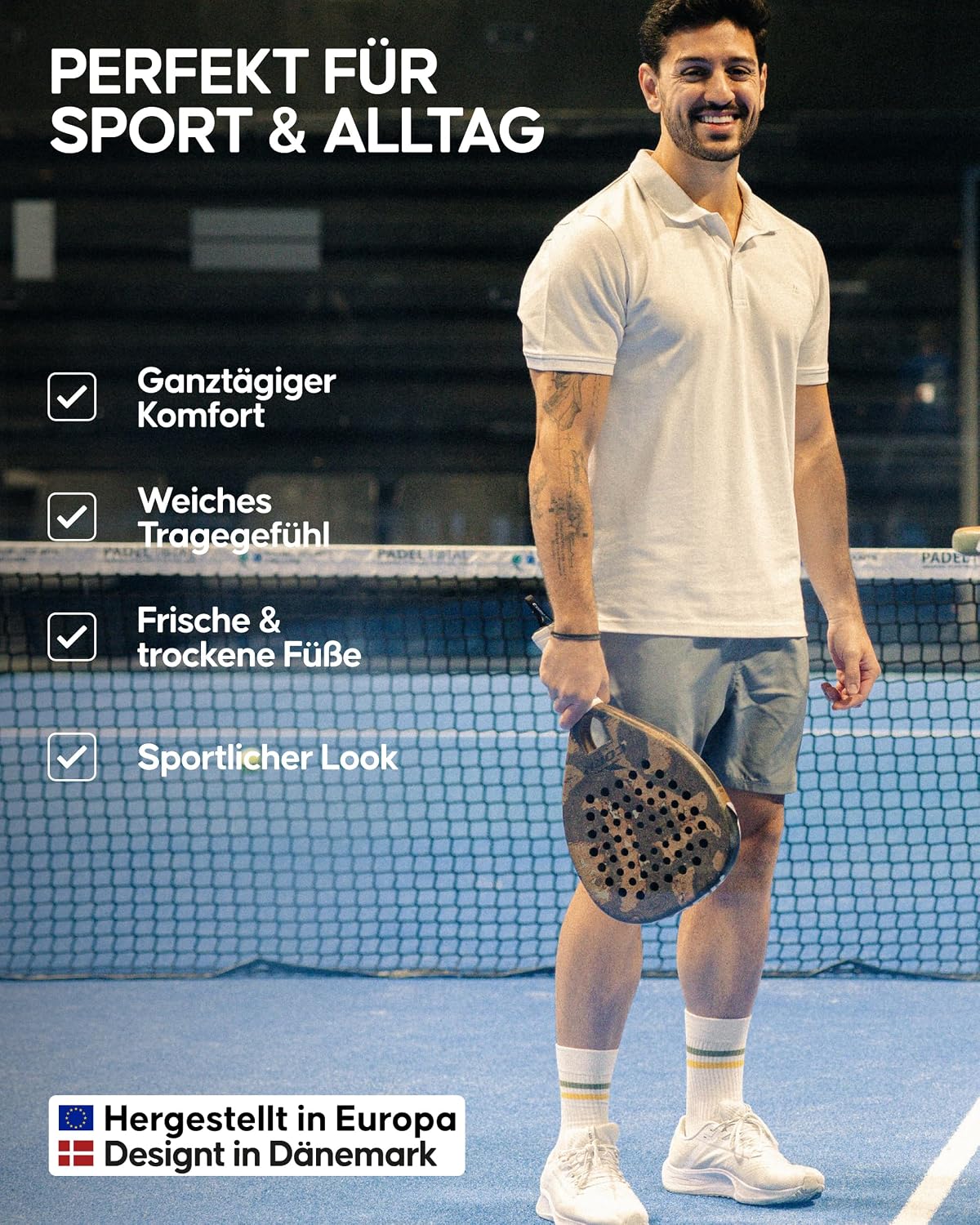 Detalle de Danish Endurance Bio-Baumwolle Tennissocken