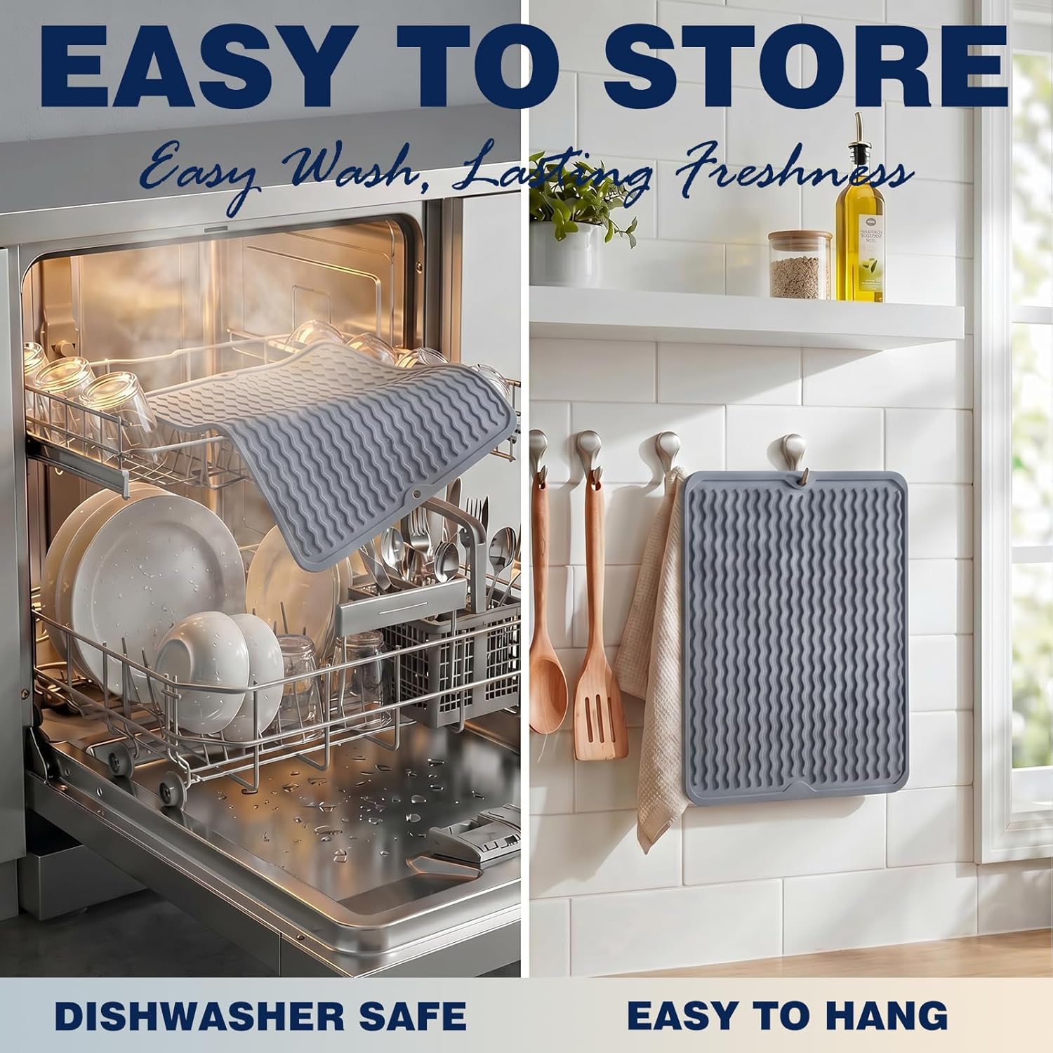 Thumbnail 6 de 2 Pack Caketime Silicone Dish Drying Mat for Kitchen Counter