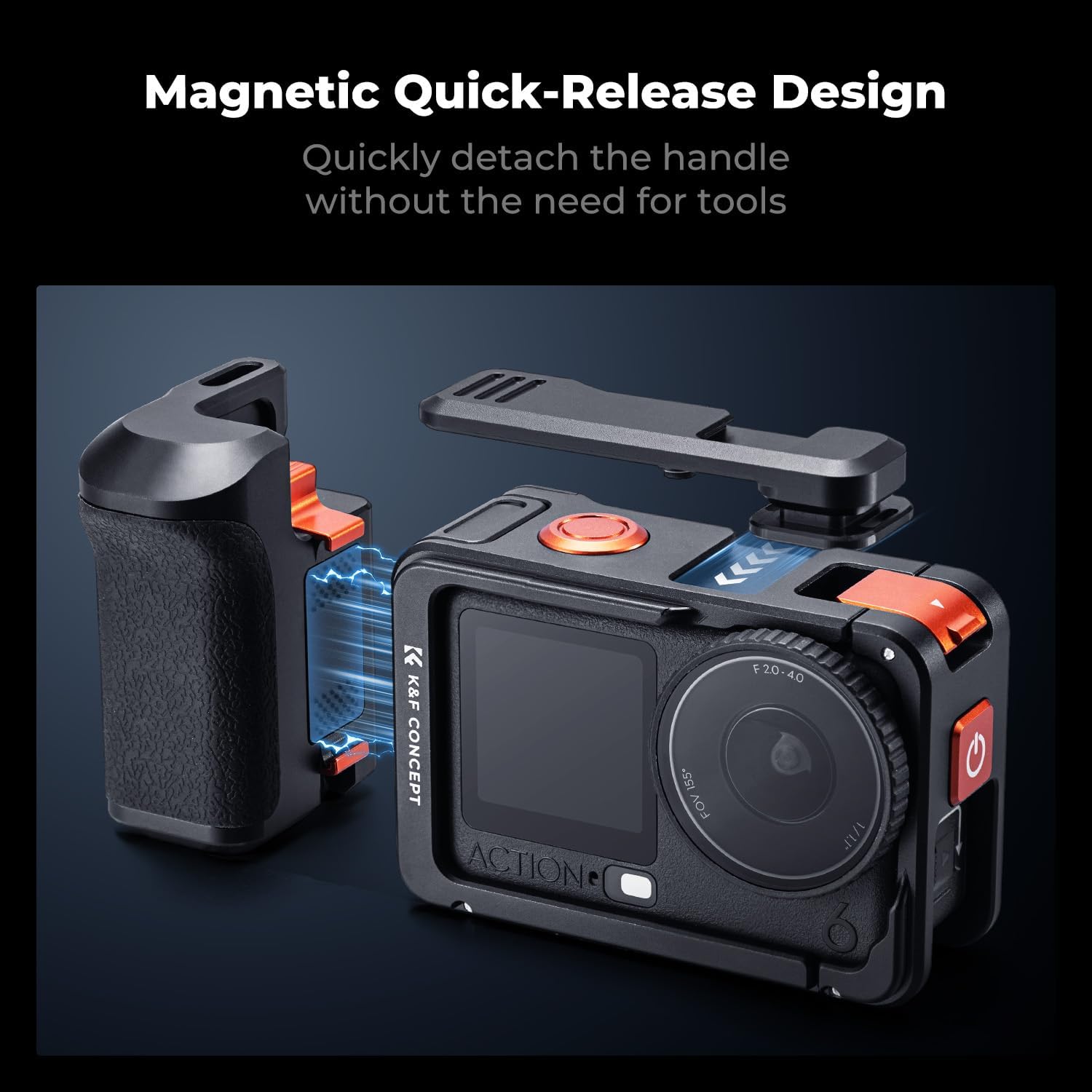 Detalle de K&F CONCEPT Metal Street Grip Kit for DJI Osmo Action 6