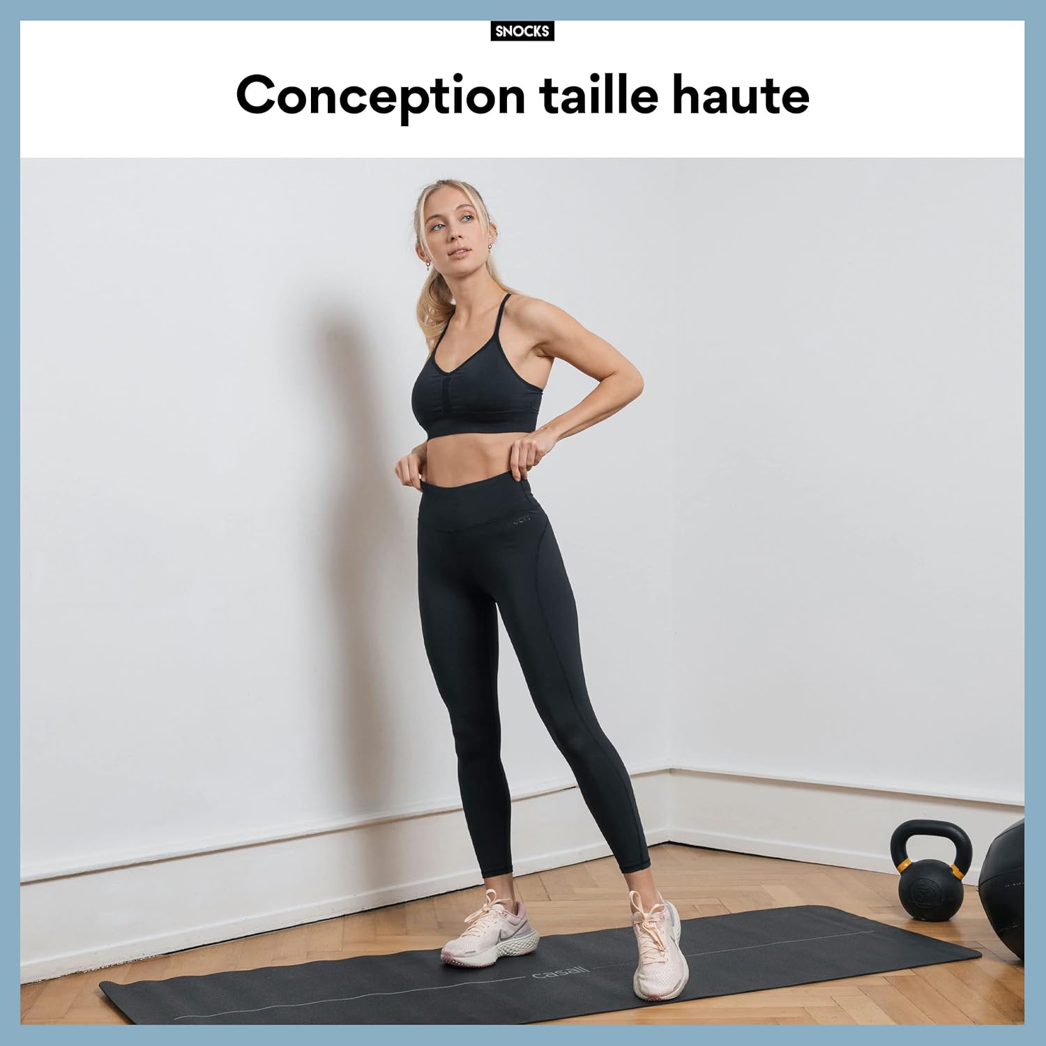 Detalle de Snocks Legging Femmes - Pantalon de Sport Taille Haute pour Yoga et Pilates