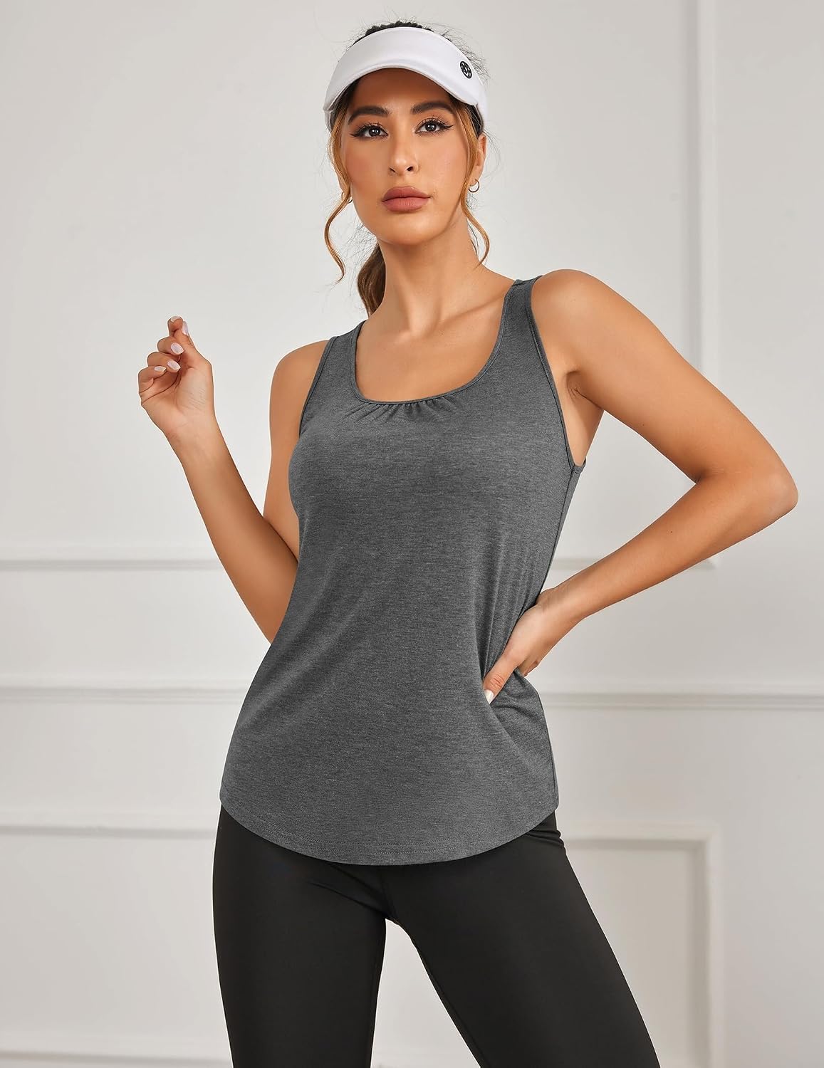 Detalle 2 de Canotte yoga donna Racerback Loose Fit PINSPARK