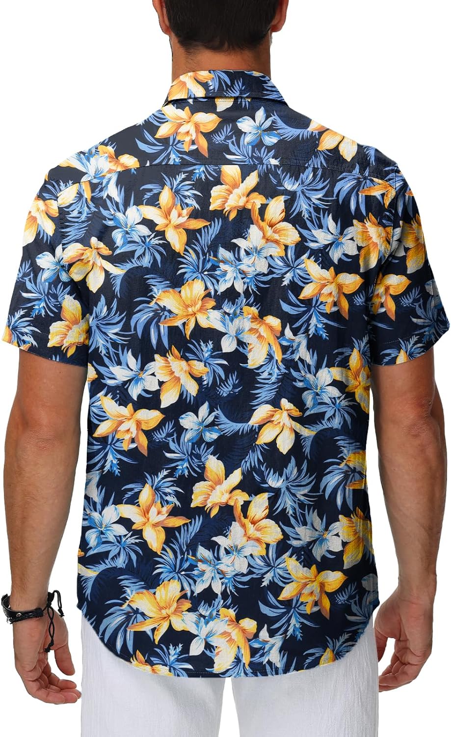 Thumbnail 1 de HMIYA Hawaii Hemd für Herren – 100% Baumwolle, Unisex, Kurzarm, Brusttasche, Knopfverschluss