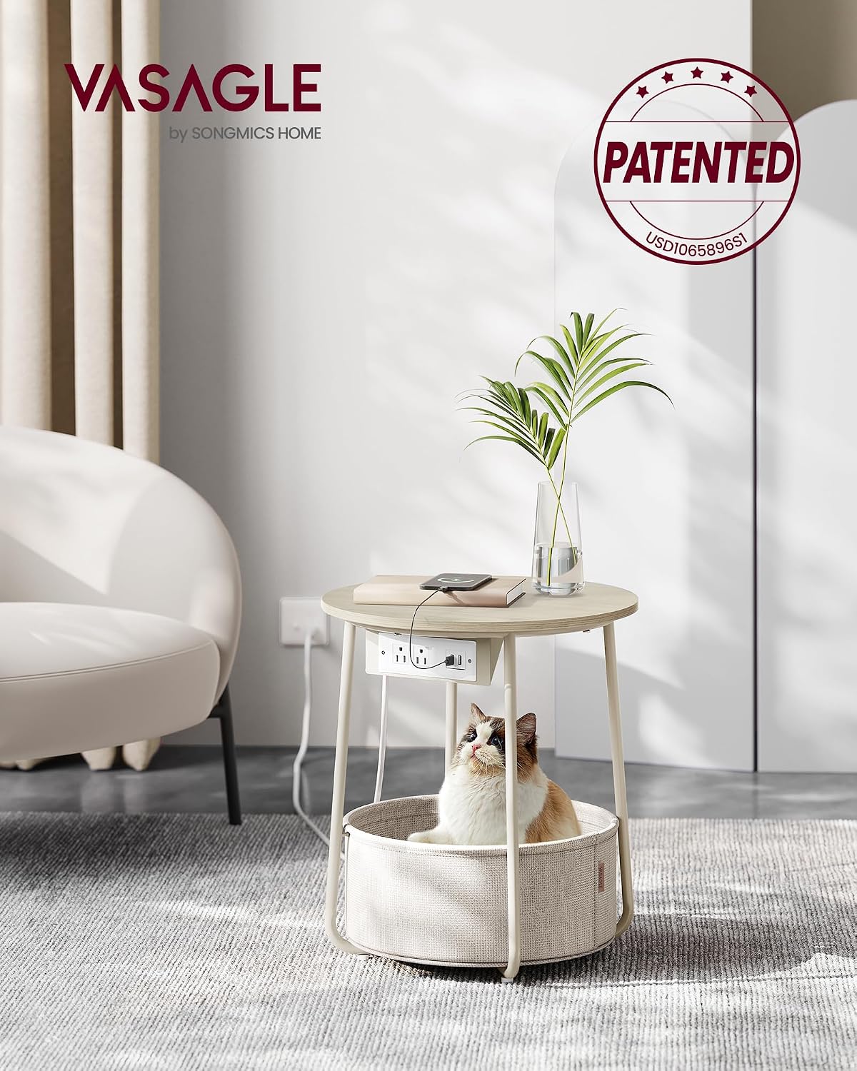 Detalle de VASAGLE Side Table ULET228N01