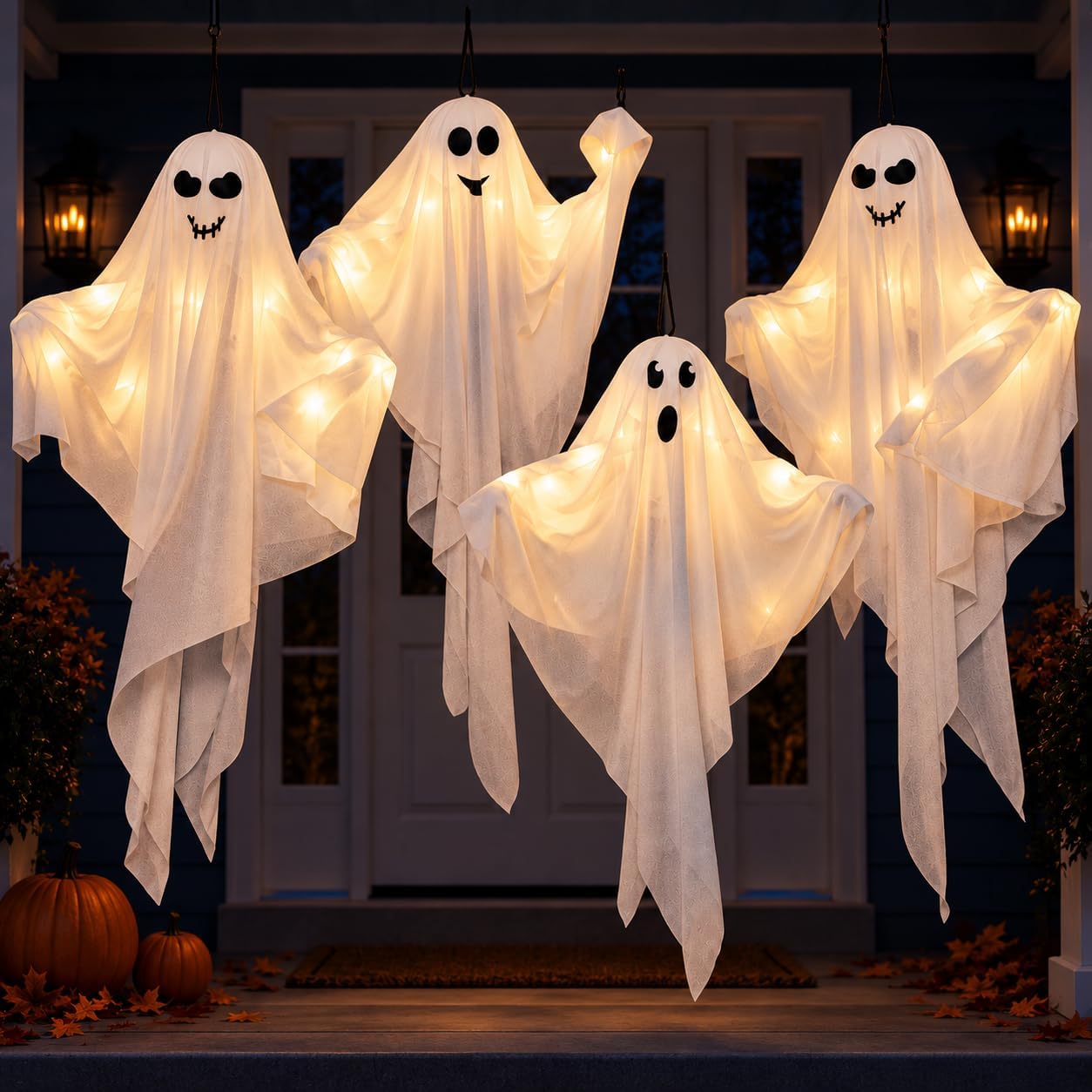 Detalle de Kiddokids Hanging Halloween Ghosts, 27.5-Inch