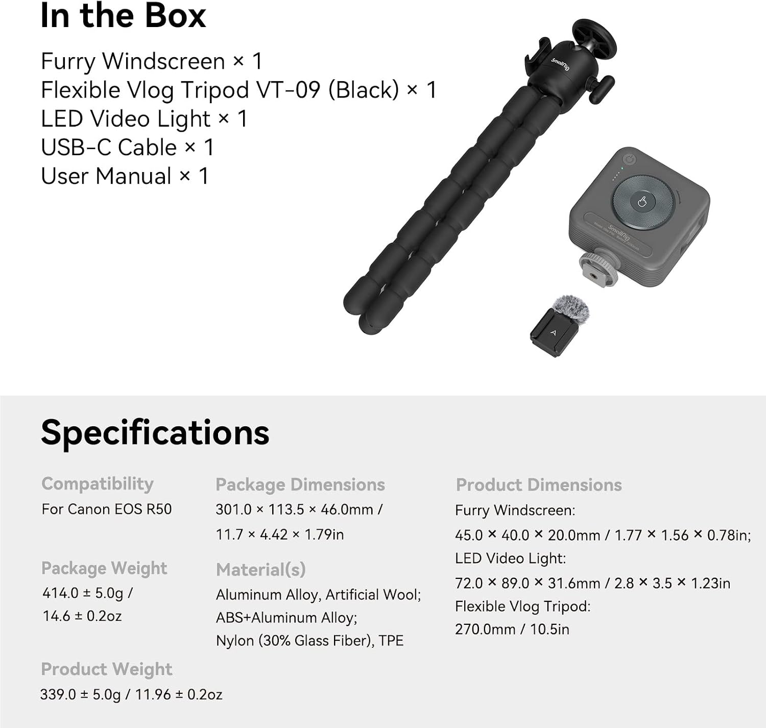 Thumbnail 6 de SmallRig Flexible Tripod Kit with LED Light