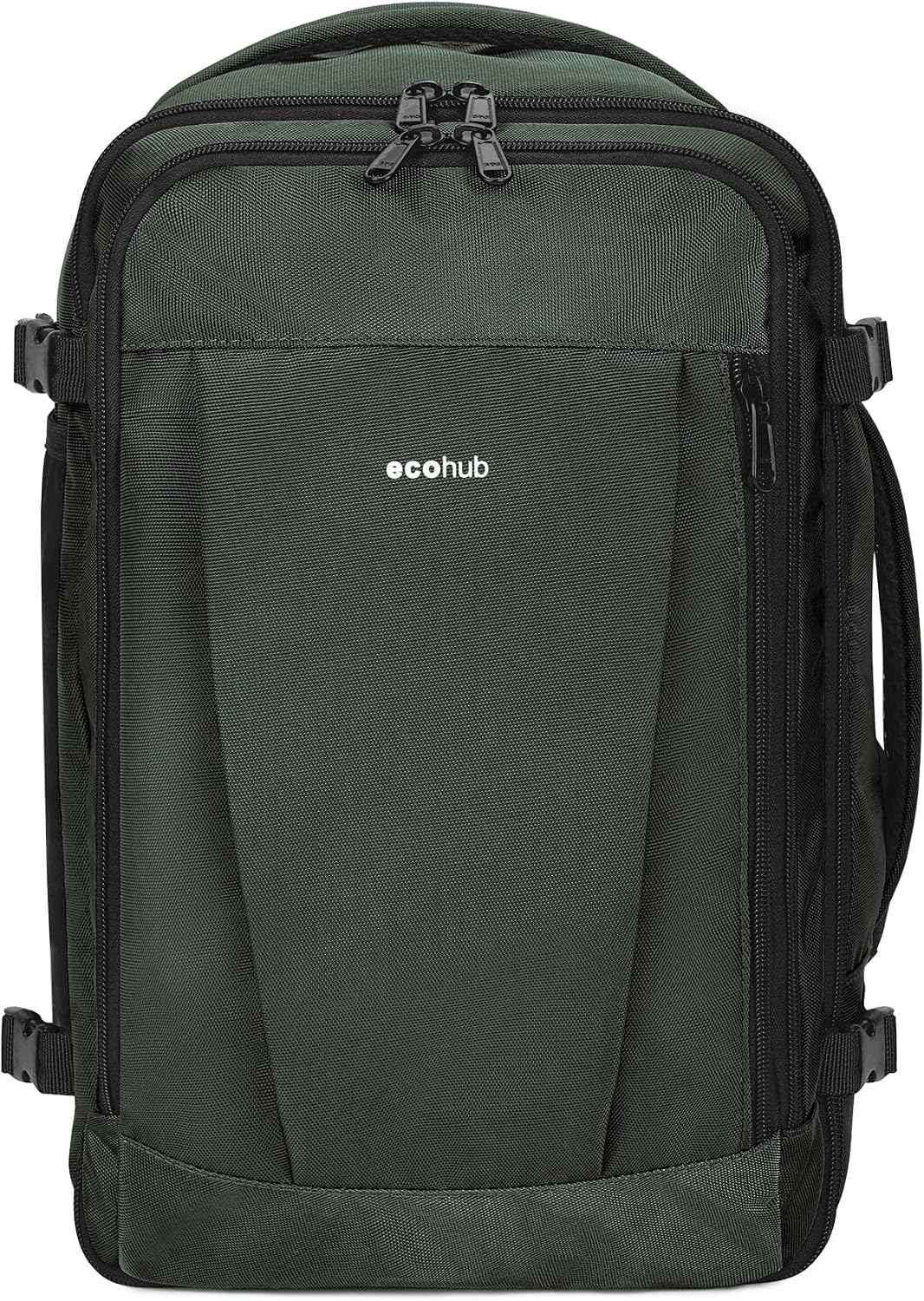 Detalle de ECOHUB Easyjet Cabin Bag underseat backpack 45x36x20cm, 30L, 13 pockets, waterproof recycled PET – Grey