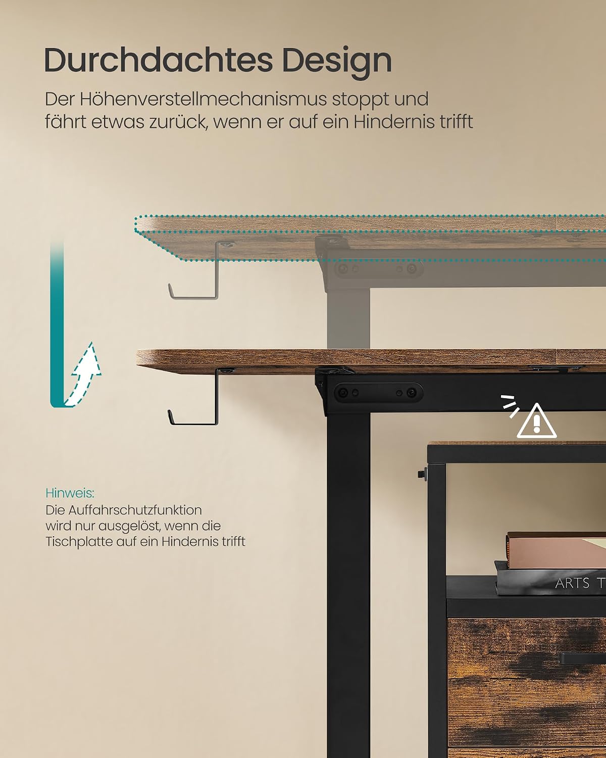 Thumbnail 5 de Höhenverstellbarer Schreibtisch 140×60 SONGMICS