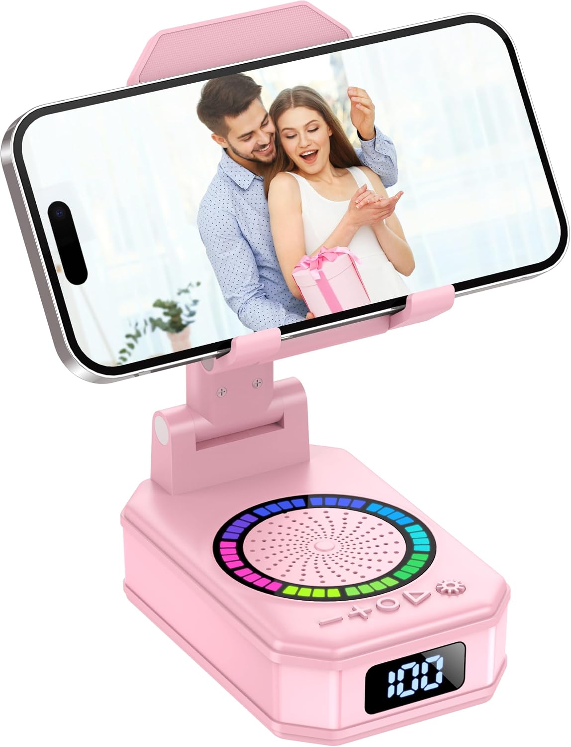Detalle de Foldable Phone Charger Stand with Bluetooth Speaker