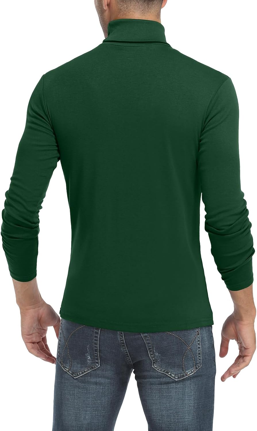 Detalle 2 de MLANM Men's Turtleneck Jumper — Slim Fit Roll Neck Long Sleeve