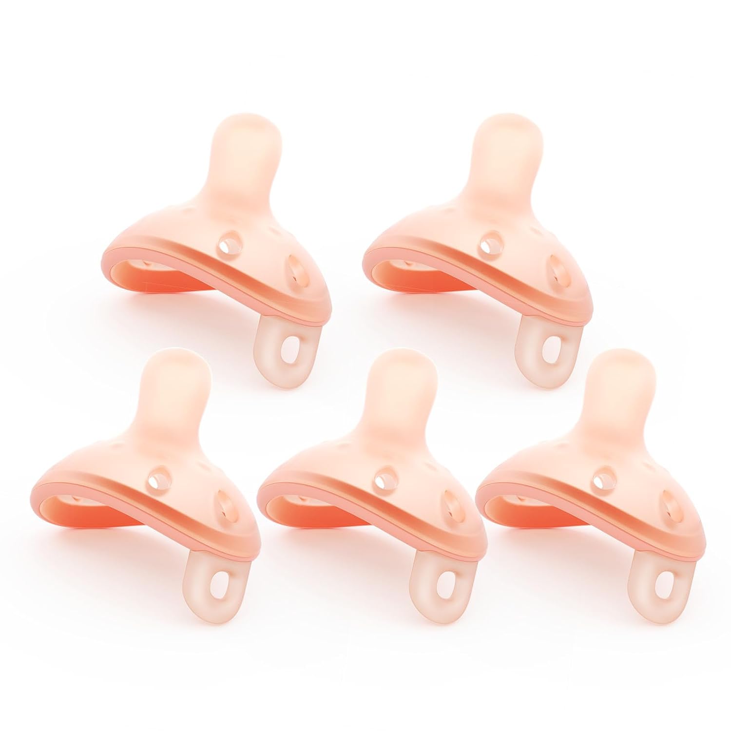 Detalle de Garkoko Breast-Like Baby Pacifiers, 5-Pack, One-Piece Silicone, 0–6 Months