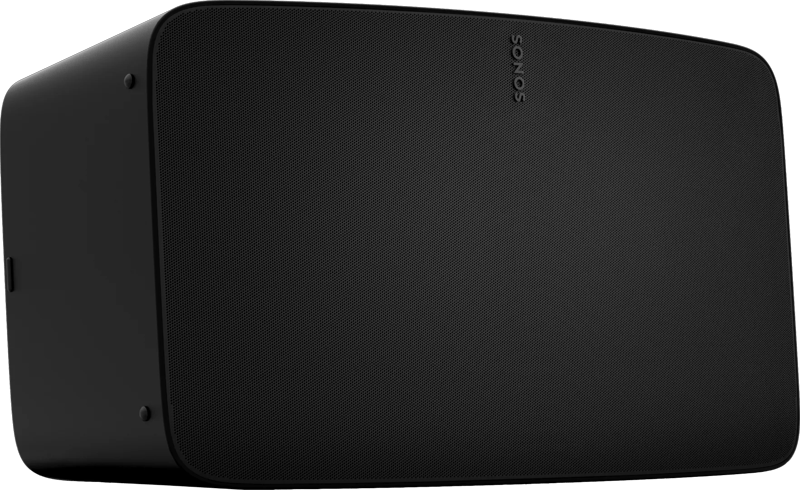 Detalle de Sonos Five Schwarz – leistungsstarker WLAN‑Lautsprecher für Multiroom & Heimkino