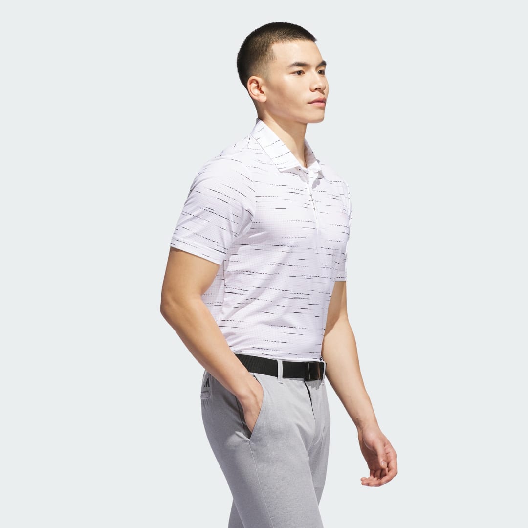 Thumbnail 2 de Ultimate365 Mesh Glimmer Print Polo Shirt de Adidas – Rosa