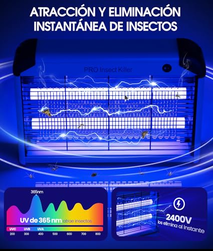 Detalle 2 de Spectracide lámpara UV Mata Mosquitos y Moscas Interior 🦟