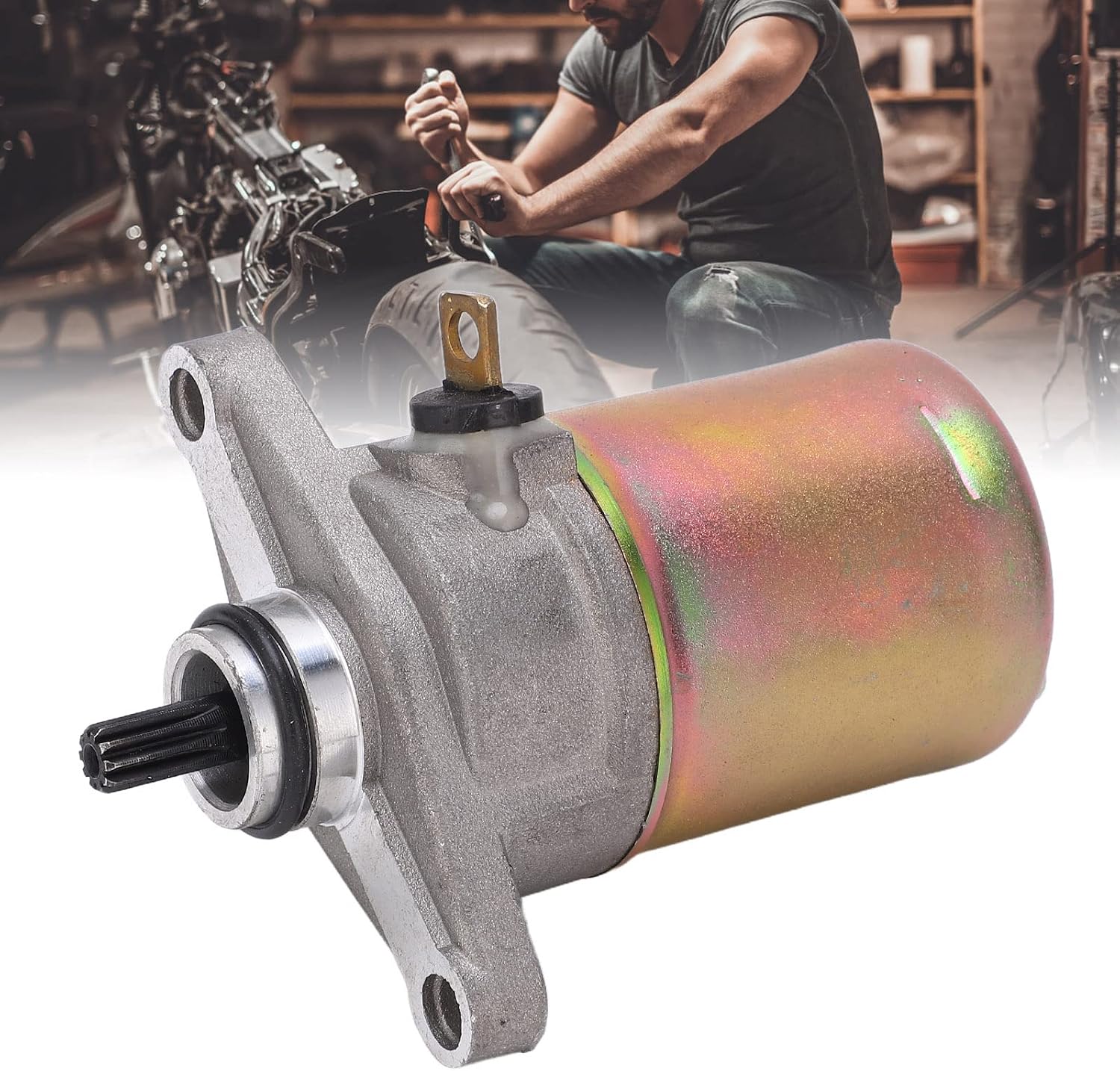 Thumbnail 2 de Yctze elektrisk startmotor för GY6-50/60/80, 12 V DC och 10 tänder