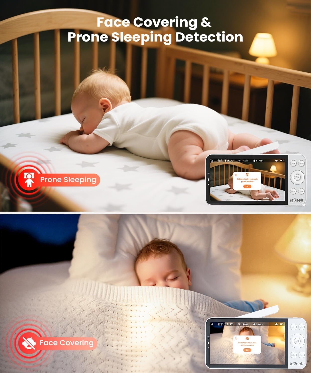 Thumbnail 2 de ieGeek 4MP WiFi Baby Monitor with 5.5" screen 👶🏻