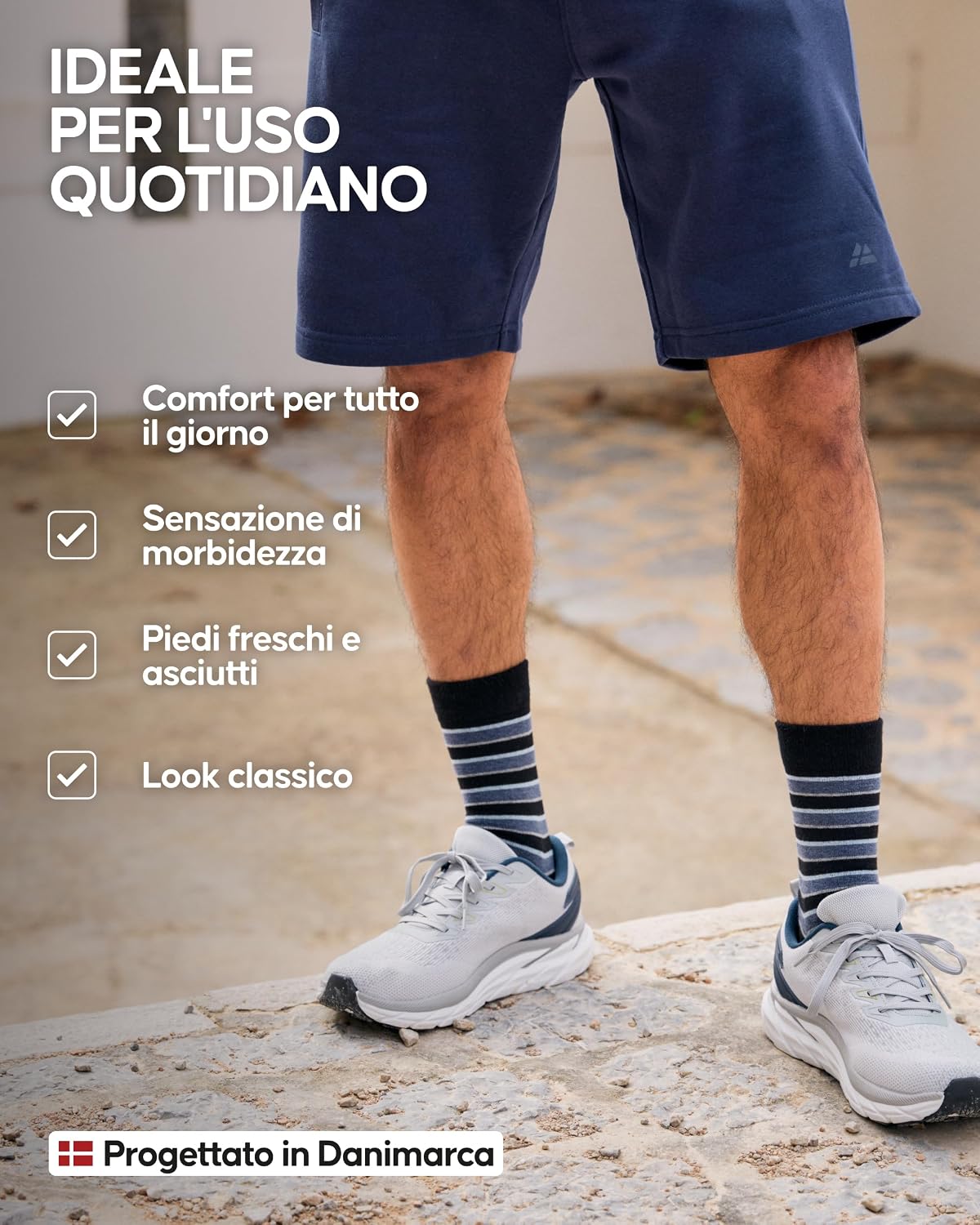 Detalle de DANISH ENDURANCE Calze Cotone Organico Pregiato – 6 Paia, Morbide e Traspiranti